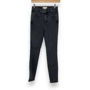 Madewell 10” High Rise Skinny Jeans Women's Sz. 26 Black Stone Wash Jeans